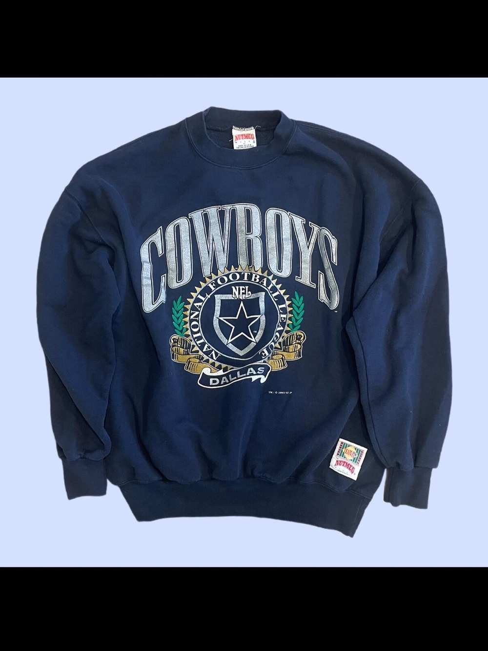 Vintage Dallas Cowboys Navy Graphic Crewneck Sweatshirt